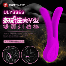 PRETTY LOVE 派蒂菈‧Ulysses 多玩法大Y型雙馬達雙震充電刺激棒【特別提供保固6個月】