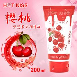 HOT KISS‧櫻桃 熱戀果味潤滑液 200ml﹝可口交、陰交、按摩...﹞