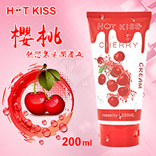 HOT KISS‧櫻桃 熱戀果味潤滑液 200ml﹝可口交、陰交、按摩...﹞