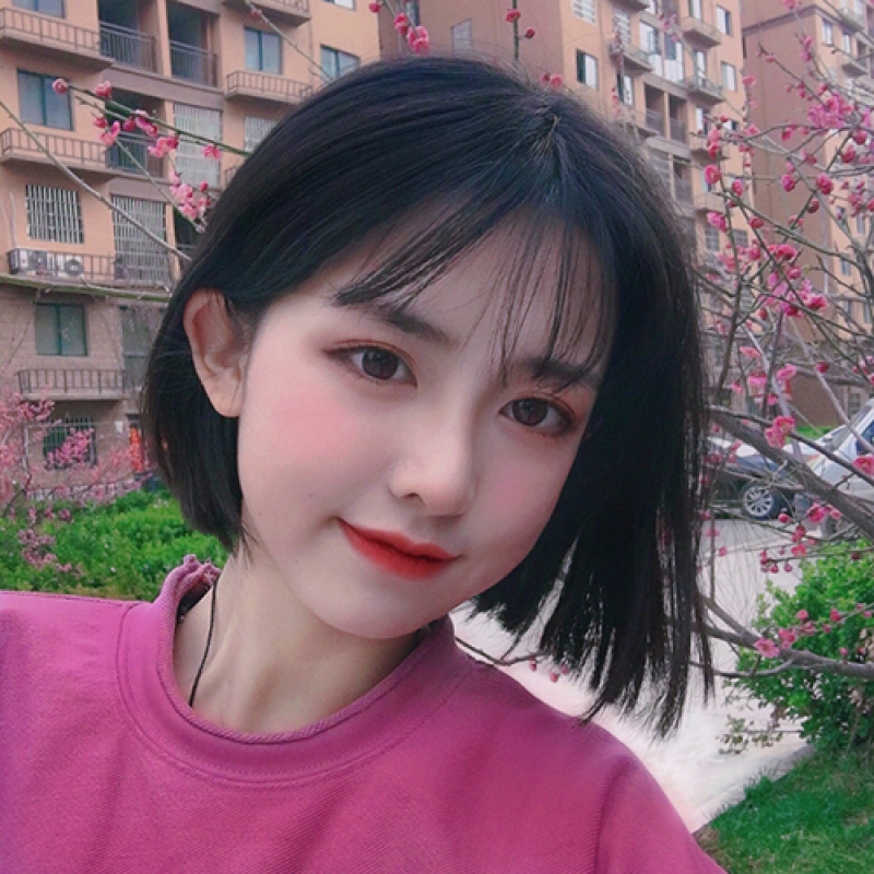 成人or娃娃裝扮假髮 ‧ bobo頭包臉蓬鬆自然空氣瀏海 - 短直髮 / 黑色