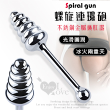 螺旋連環砲 ‧ 不銹鋼金屬握柄肛門擴肛器