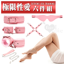 SM遊戲 ‧ 極限性愛調教 毛絨/皮革道具六件組﹝粉紅﹞