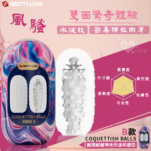 派蒂菈 ‧ COQUETTISH BALLS 風騷 雙面軟膠設計驚奇體驗大飛機蛋 - B款﹝水波紋+密集顆粒肉芽構造﹞設支撐收納架