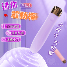 mini迷你震動棒~小尺寸大快樂﹝12頻調震+親膚矽膠+低音私密+迷漾小巧便攜﹞紫【特別提供保固6個月】