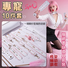 專寵十件套 ‧ SM-捆綁蕾絲道具套裝成年人/夫妻性愛輔助工具sp調教（附專屬收納皮包）